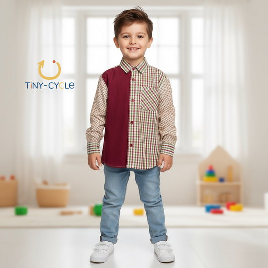 Camisa Maroon Cuadros
