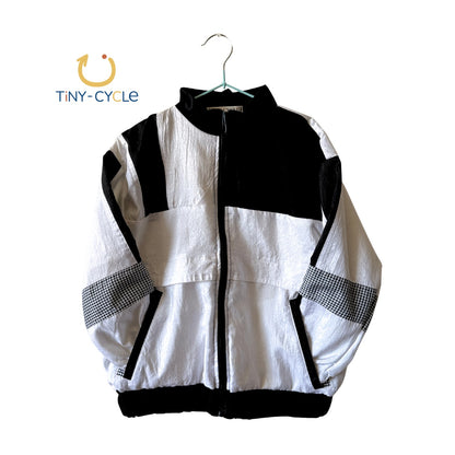 Chaqueta/Cortaviento Retro Blanca/Negro