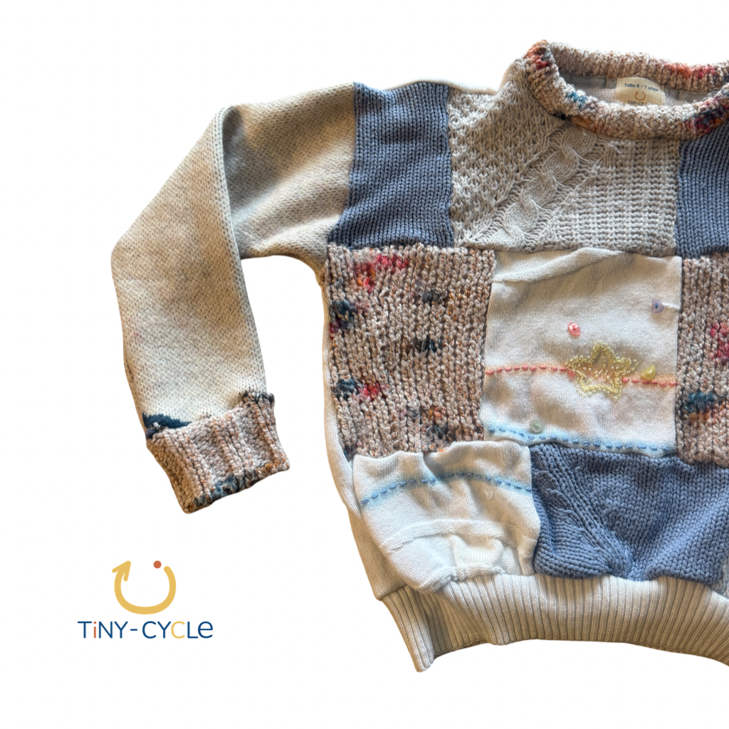 Chaleco Patchwork Cielo Nevado