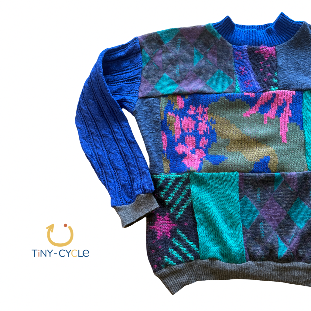 Chaleco Patchwork Azul Eléctrico