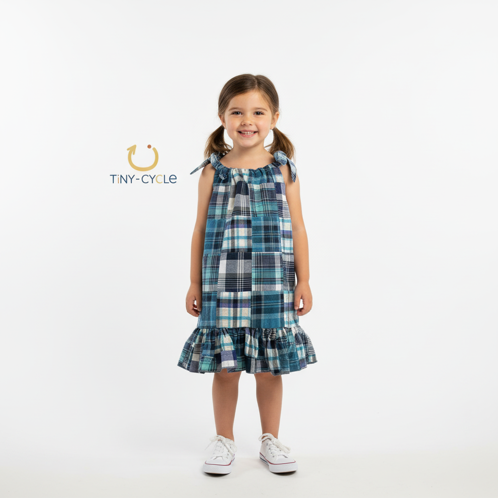 Vestido Blue Patchwork