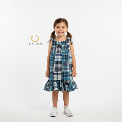 Vestido Blue Patchwork
