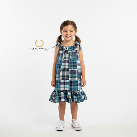 Vestido Blue Patchwork