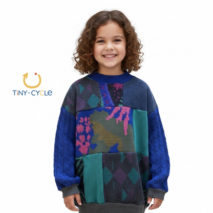 Chaleco Patchwork Azul Eléctrico