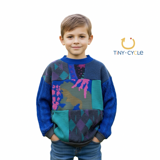 Chaleco Patchwork Azul Eléctrico