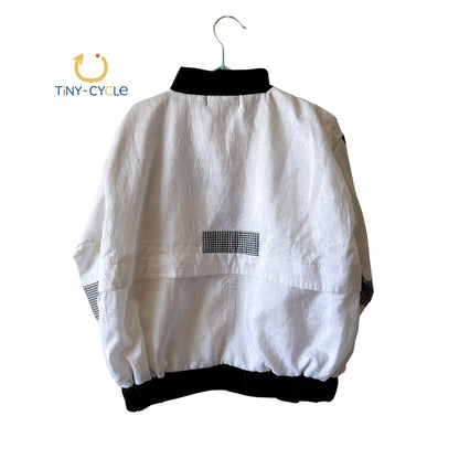Chaqueta/Cortaviento Retro Blanca/Negro