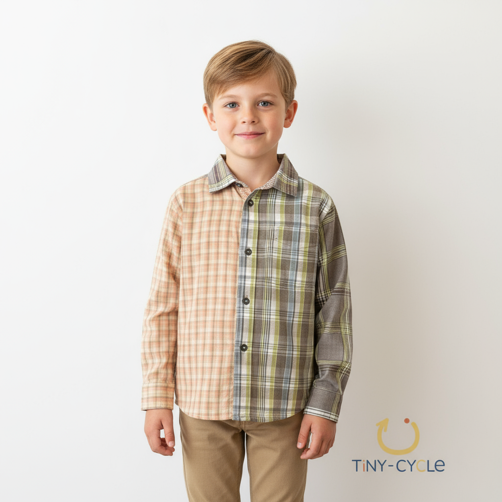 Camisa Re-cuadro Beige