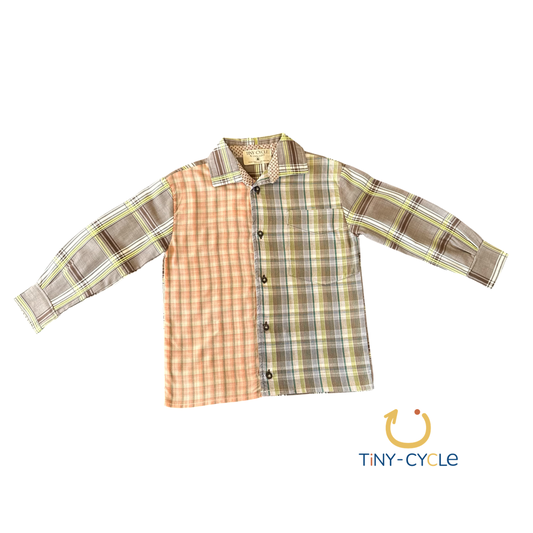 Camisa Re-cuadro Beige