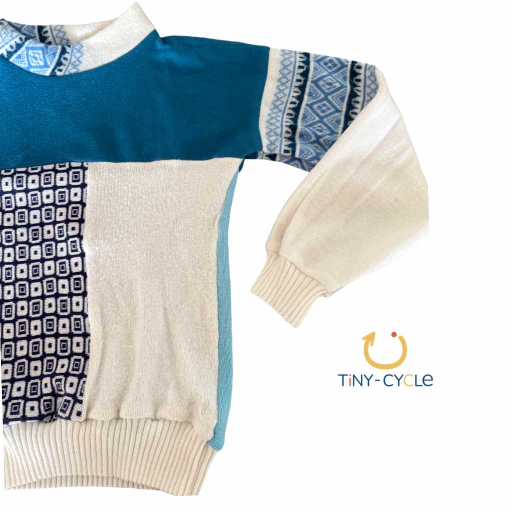Título: Chaleco Patchwork Azul Ártico