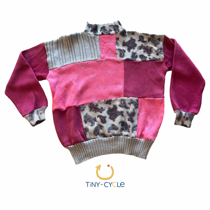 Chaleco Patchwork Franbuesa-Print