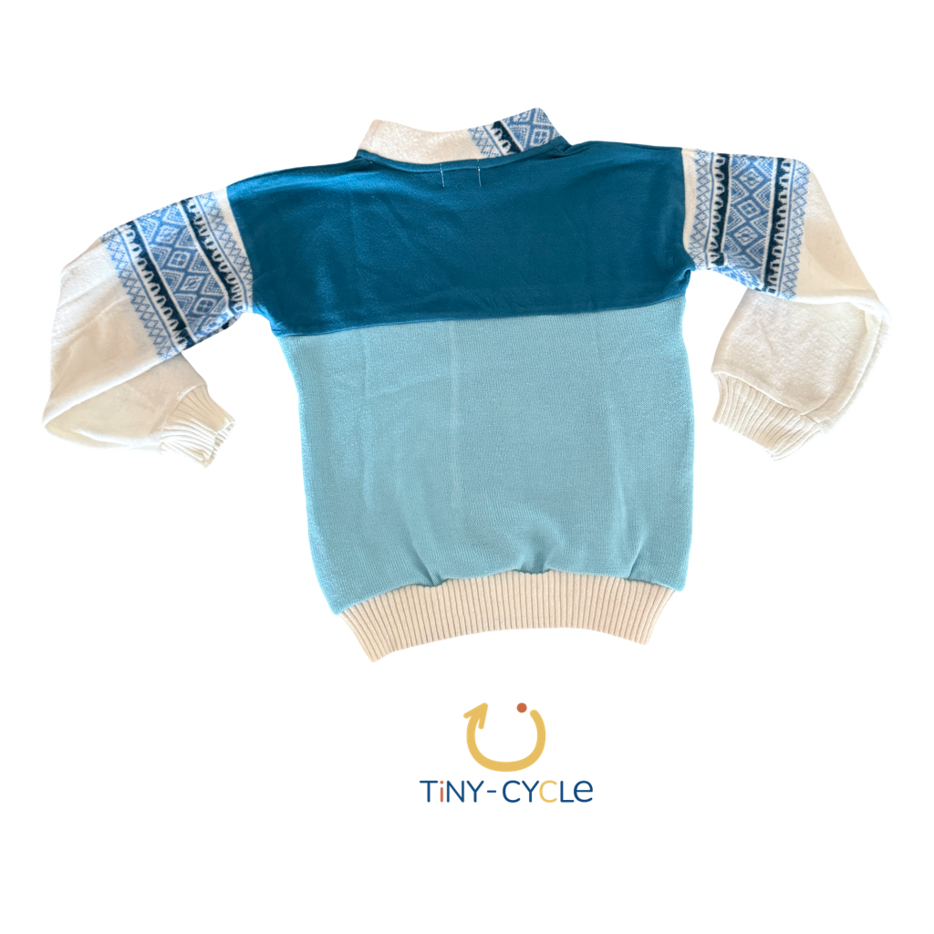 Título: Chaleco Patchwork Azul Ártico