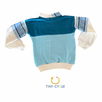 Título: Chaleco Patchwork Azul Ártico