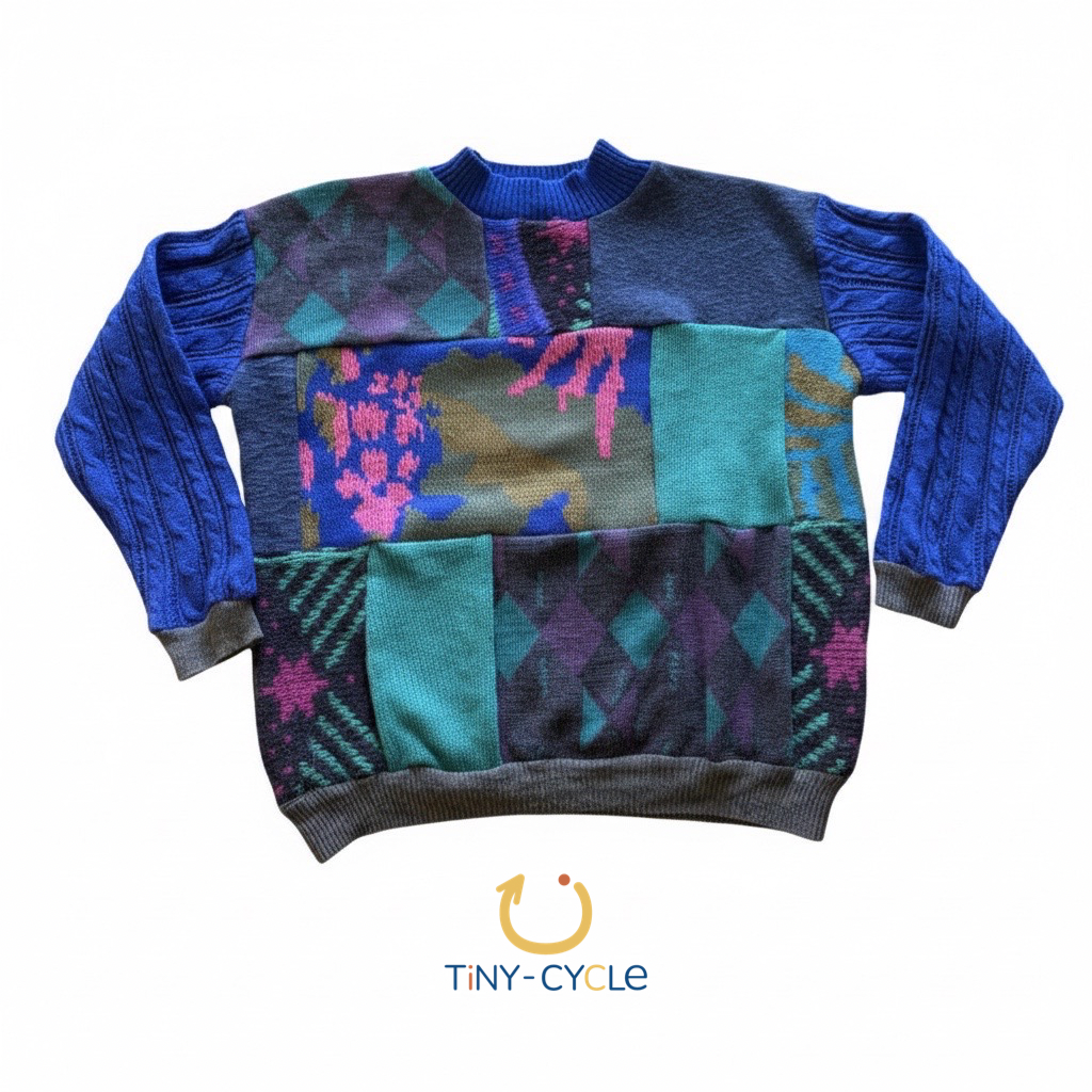 Chaleco Patchwork Azul Eléctrico